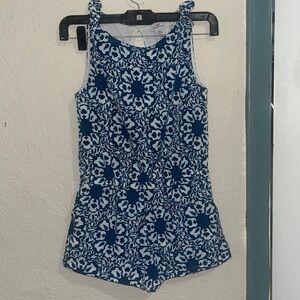 Vineyard Vines Blue and White Kids Romper